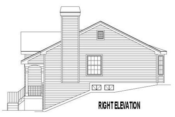 Exterior - Other Elevation 1 for European House Plan #57-181 - 3 bed, 2 bath
