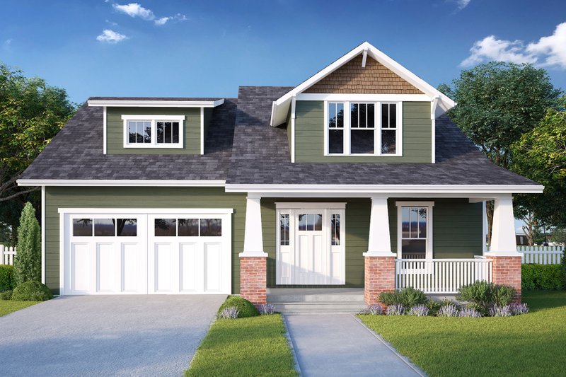 Dream House Plan - Craftsman Exterior - Front Elevation Plan #461-81