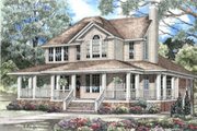 Country Style House Plan - 3 Beds 3.5 Baths 3435 Sq/Ft Plan #17-242 