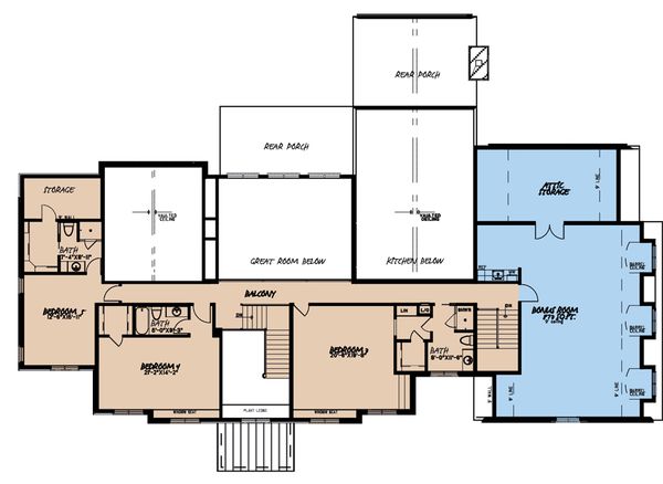Home Plan - European Floor Plan - Upper Floor Plan #923-185