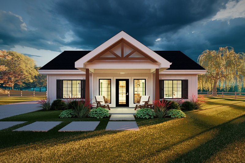 House Blueprint - Farmhouse Exterior - Other Elevation Plan #126-295