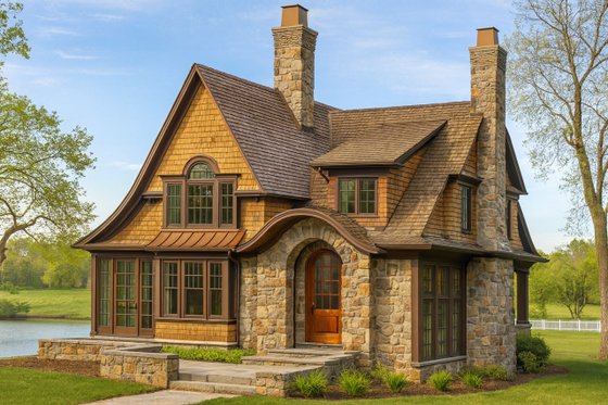 Exterior - Front Elevation for Craftsman House Plan #928-245 - 4 bed, 3 bath