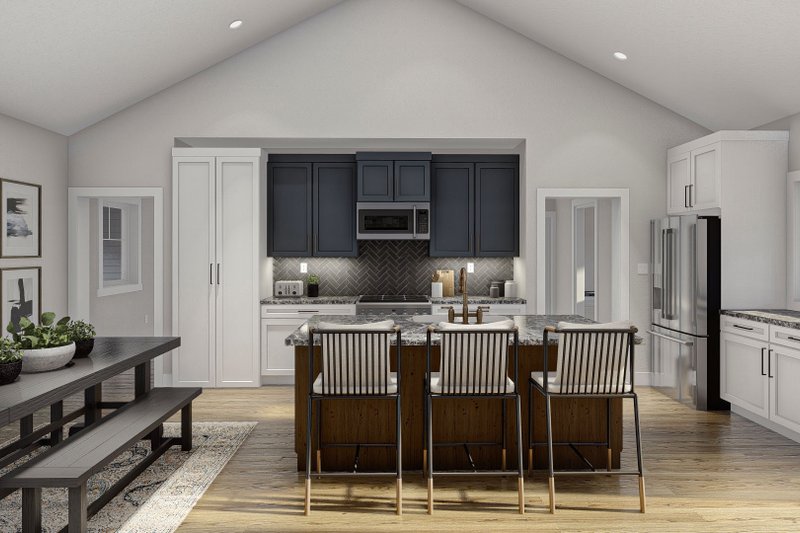 Dream House Plan - Interior - Kitchen for Barndominium House Plan #455-279 - 1 bed, 1.5 bath