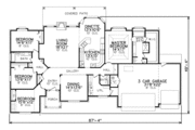 European Style House Plan - 4 Beds 2.5 Baths 2494 Sq/Ft Plan #65-379 
