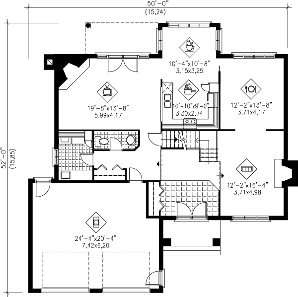 Traditional Floor Plan - Main Floor Plan #25-2249