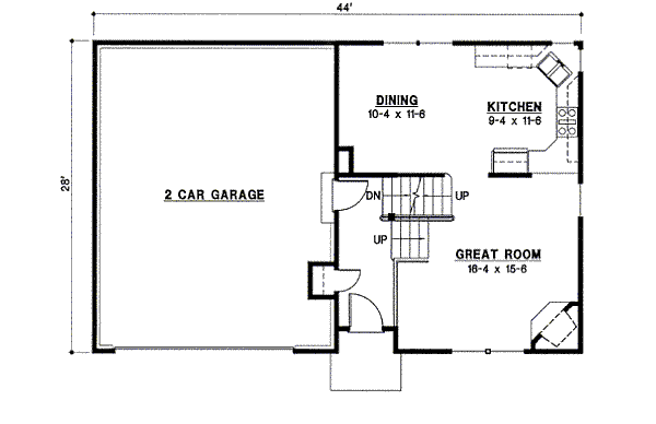 Traditional Floor Plan - Main Floor Plan #67-799