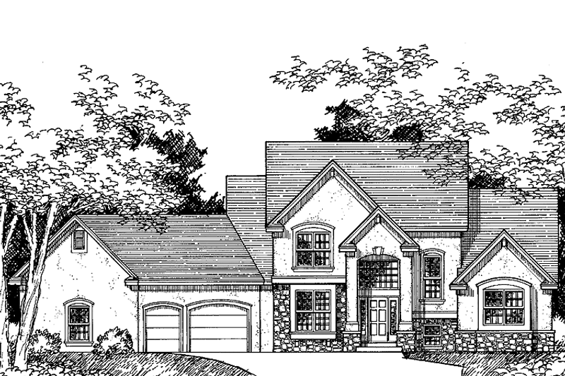 Home Plan - Exterior - Front Elevation 3 for Country House Plan #51-837 - 3 bed, 2.5 bath