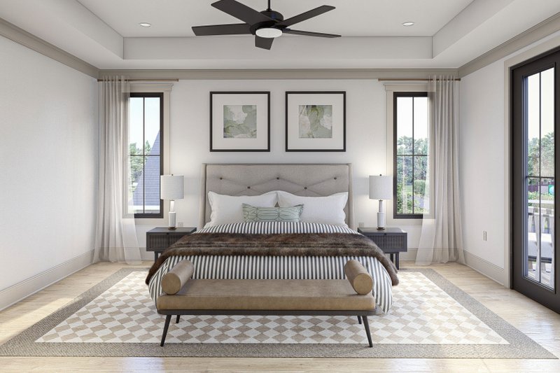 House Blueprint - Interior - Master Bedroom for Modern House Plan #455-618 - 4 bed, 4.5 bath