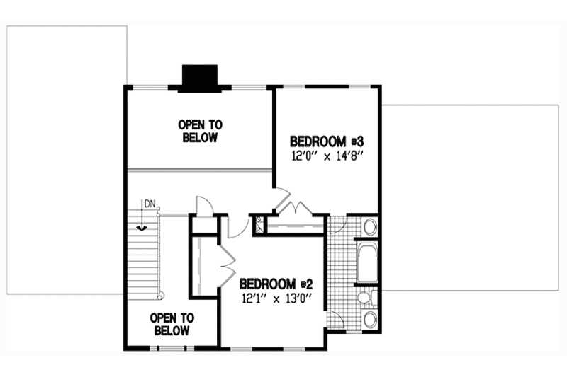 Home Plan - Floor Plan - Upper Floor for European House Plan #953-65 - 3 bed, 2.5 bath