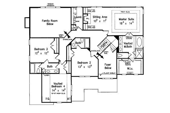 Floor Plan - Upper Floor for Colonial House Plan #927-203 - 5 bed, 4.5 bath