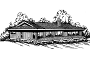 Contemporary Style House Plan - 2 Beds 2 Baths 1401 Sq/Ft Plan #60-696 