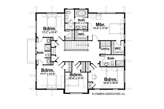 Floor Plan - Upper Floor for Colonial House Plan #928-220 - 5 bed, 3.5 bath