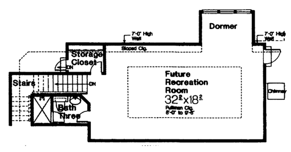 Architectural House Design - Traditional Floor Plan - Upper Floor Plan #310-1233