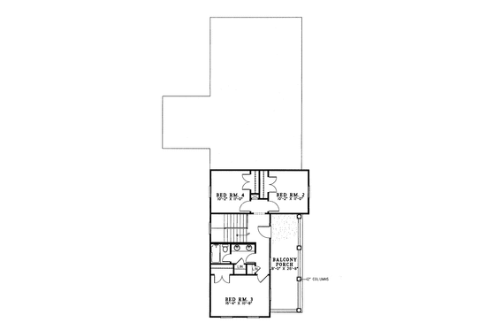 Floor Plan - Upper Floor for Classical House Plan #17-2666 - 4 bed, 2.5 bath