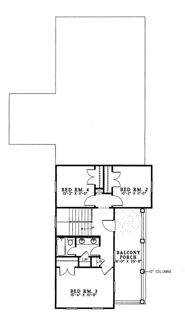 Home Plan - Classical Floor Plan - Upper Floor Plan #17-2666