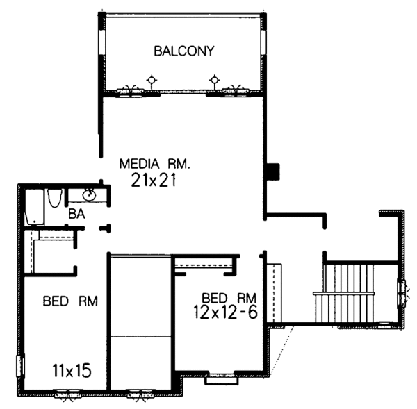 Home Plan - Country Floor Plan - Upper Floor Plan #15-371