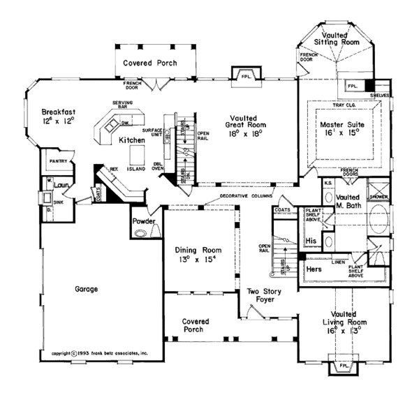 House Plan Design - Country Floor Plan - Main Floor Plan #927-87