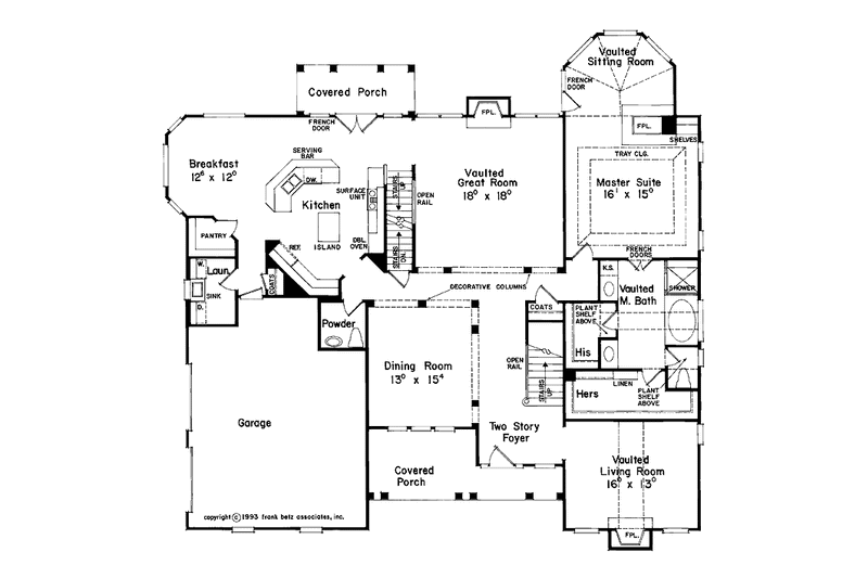 Home Plan - Floor Plan - Main Floor for Country House Plan #927-87 - 4 bed, 3.5 bath