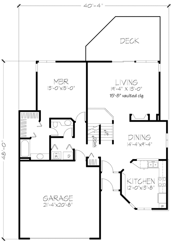 House Plan Design - Prairie Floor Plan - Main Floor Plan #320-1072