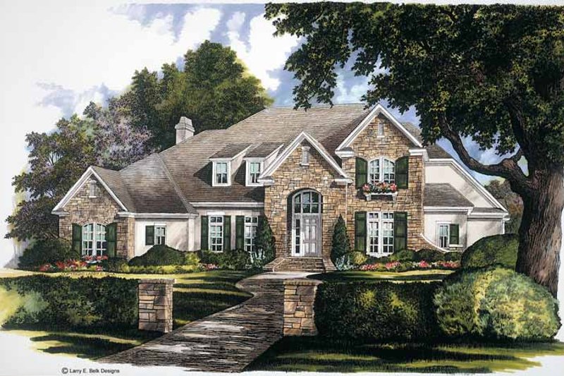 House Blueprint - Country Exterior - Front Elevation Plan #952-244
