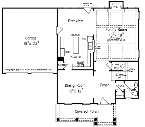 Architectural House Design - Classical Floor Plan - Main Floor Plan #927-616