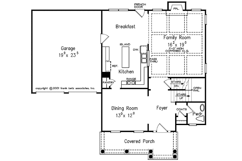 House Blueprint - Floor Plan - Main Floor for Classical House Plan #927-616 - 4 bed, 2.5 bath