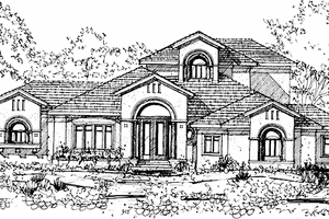 House Plan Design - Mediterranean Exterior - Front Elevation Plan #1007-8