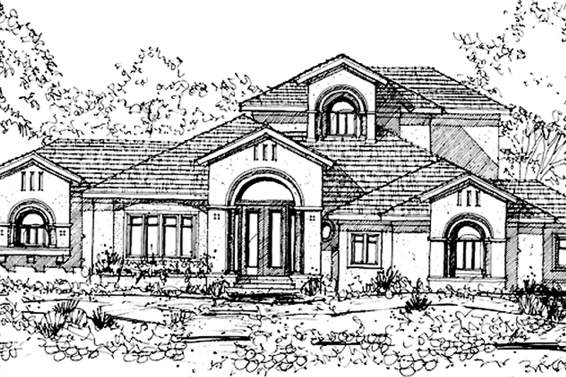 House Design - Mediterranean Exterior - Front Elevation Plan #1007-8