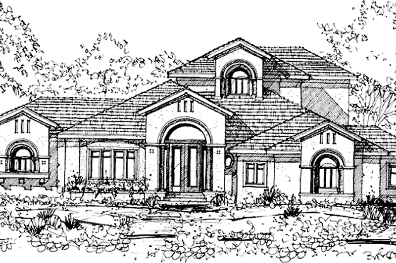 Home Plan - Mediterranean Exterior - Front Elevation Plan #1007-8