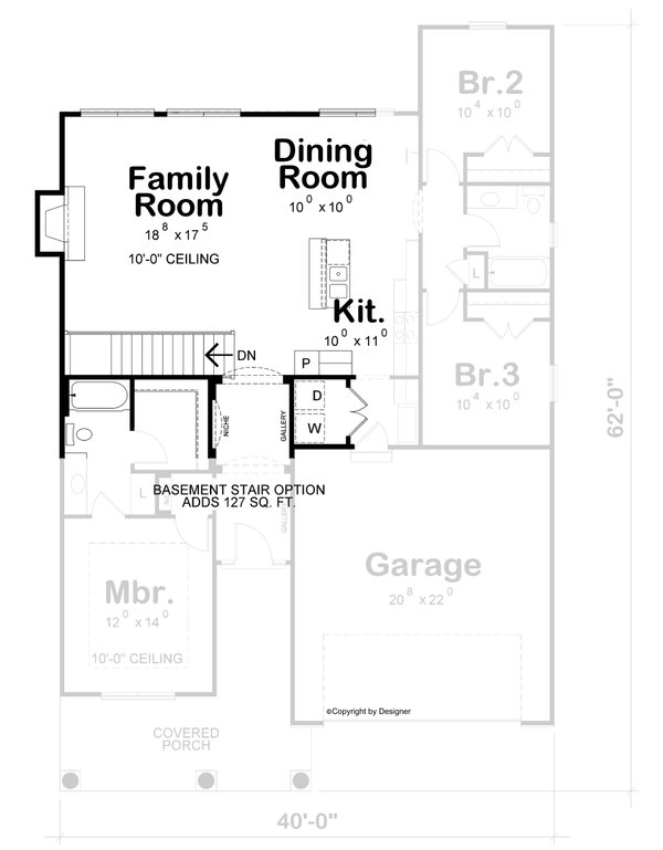 Home Plan - Cottage Floor Plan - Other Floor Plan #20-2193