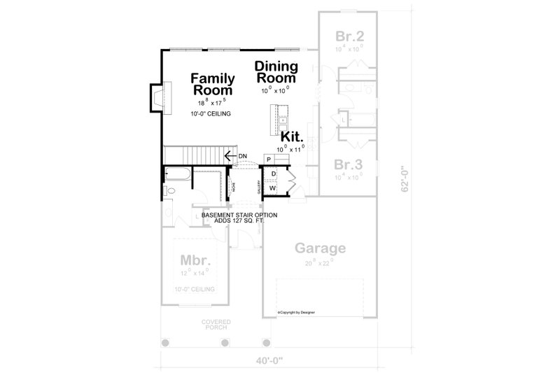 Dream House Plan - Floor Plan - Other Floor for Cottage House Plan #20-2193 - 3 bed, 2 bath