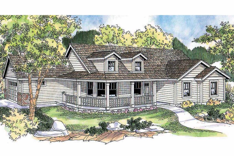 Home Plan - Farmhouse Exterior - Front Elevation Plan #124-686