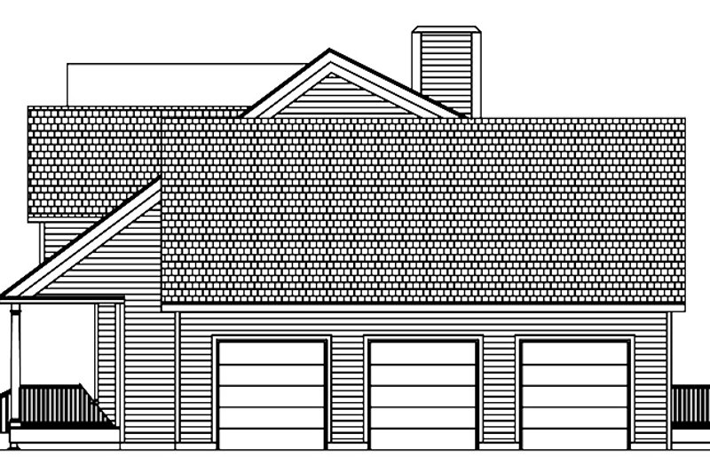 House Blueprint - Exterior - Other Elevation for Colonial House Plan #1061-4 - 3 bed, 3 bath