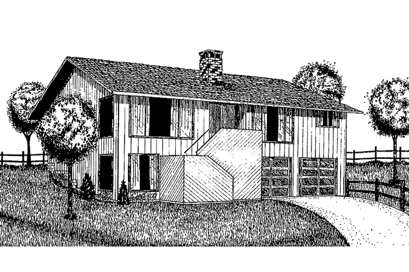 Home Plan - Exterior - Front Elevation 3 for Contemporary House Plan #60-887 - 2 bed, 2 bath