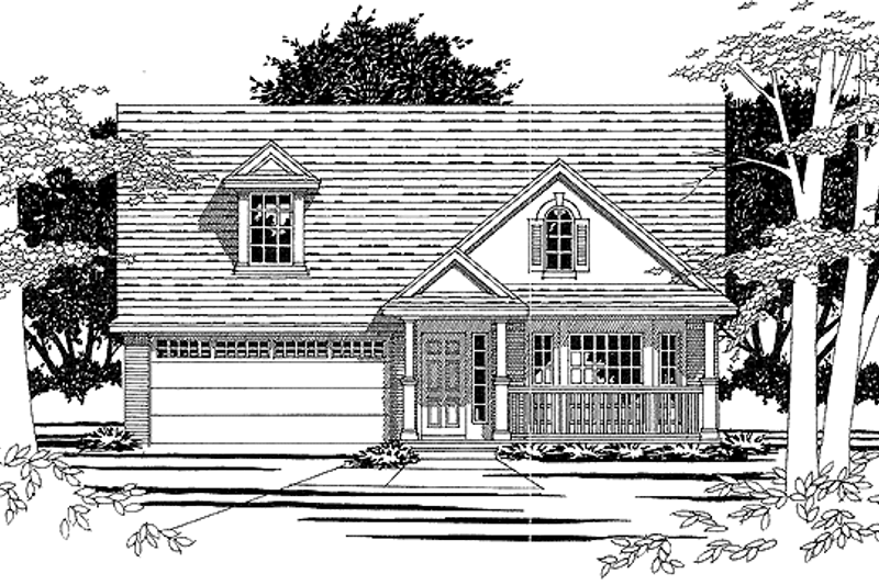 Home Plan - Colonial Exterior - Front Elevation Plan #472-59
