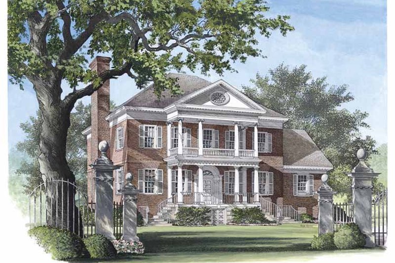 Home Plan - Exterior - Front Elevation 3 for Classical House Plan #137-308 - 5 bed, 4 bath
