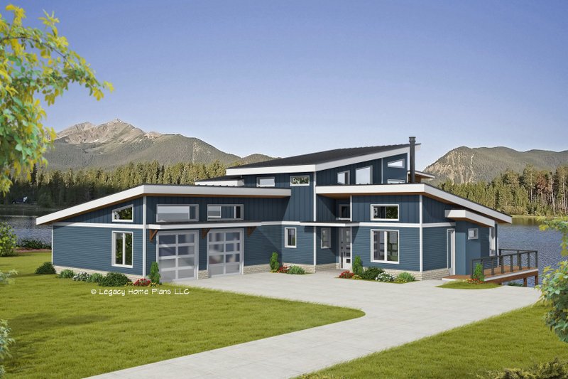 Dream House Plan - Modern Exterior - Front Elevation Plan #932-719
