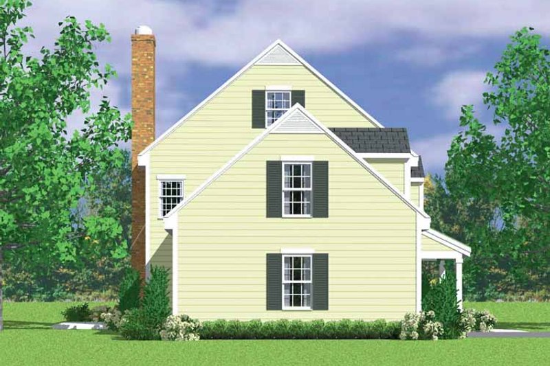Dream House Plan - Exterior - Other Elevation 1 for Colonial House Plan #72-1106 - 3 bed, 2.5 bath