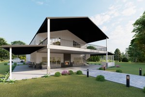 Exterior - Other Elevation 1 for Barndominium House Plan #1107-42 - 4 bed, 3.5 bath