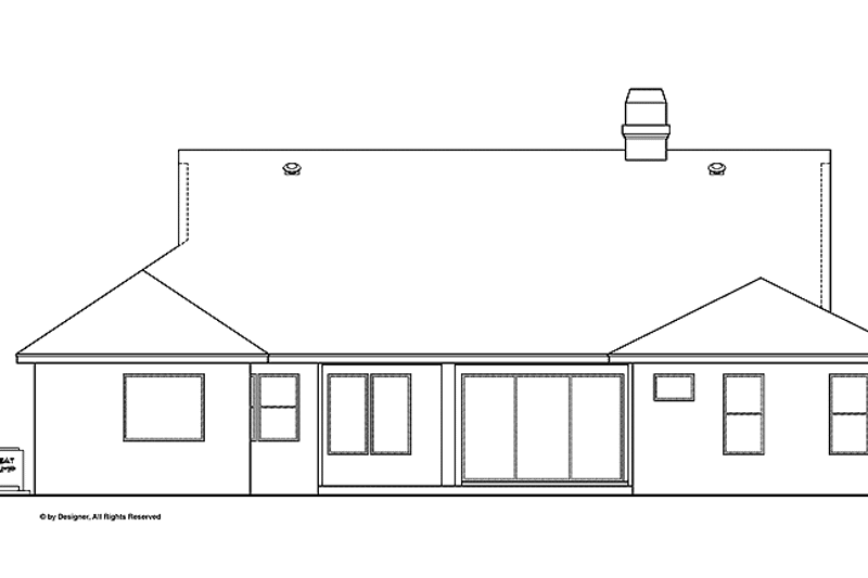 House Blueprint - Exterior - Rear Elevation for Victorian House Plan #1019-11 - 5 bed, 3 bath