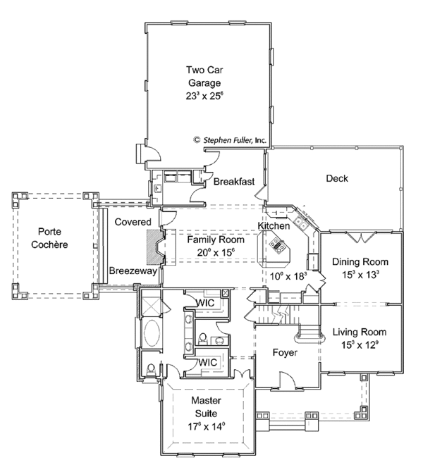 Dream House Plan - Country Floor Plan - Main Floor Plan #429-276