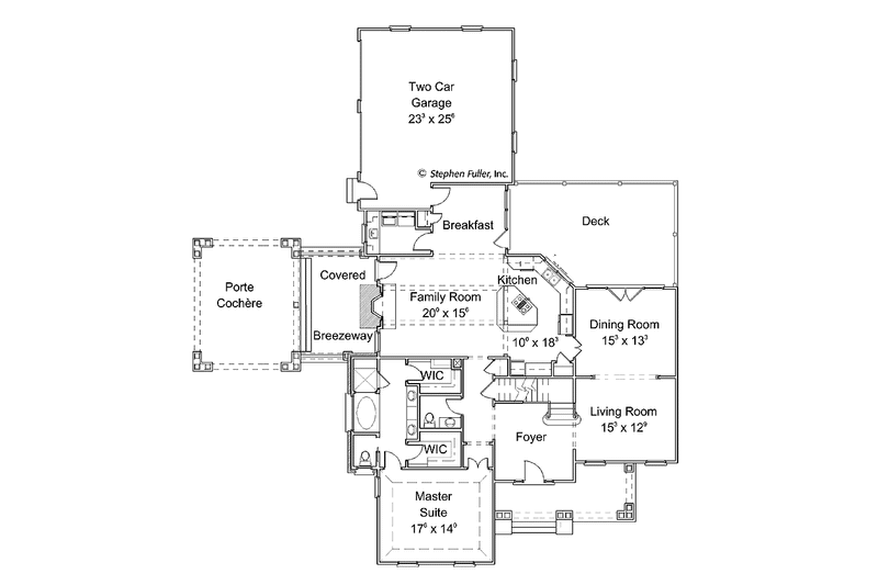 Dream House Plan - Floor Plan - Main Floor for Country House Plan #429-276 - 4 bed, 3.5 bath
