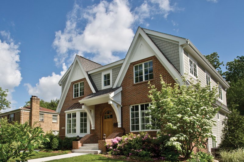 Architectural House Design - Exterior - Front Elevation 5 for Tudor House Plan #928-257 - 4 bed, 2.5 bath