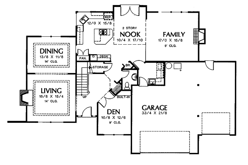 Home Plan - Floor Plan - Main Floor for Mediterranean House Plan #48-715 - 3 bed, 2.5 bath