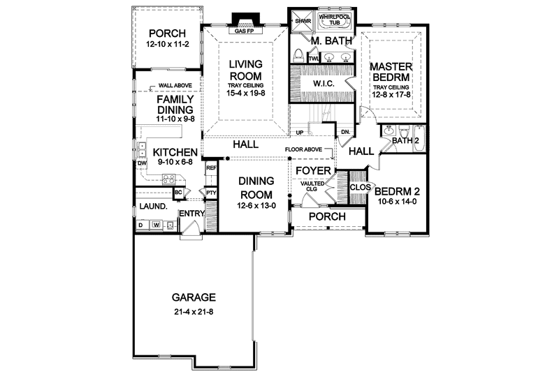 Home Plan - Floor Plan - Main Floor for Classical House Plan #328-412 - 4 bed, 3 bath