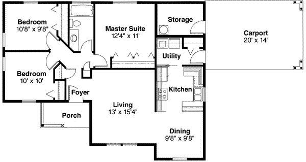 House Design - Traditional Floor Plan - Main Floor Plan #124-359