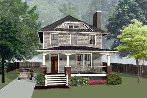 Craftsman Exterior - Front Elevation Plan #79-301