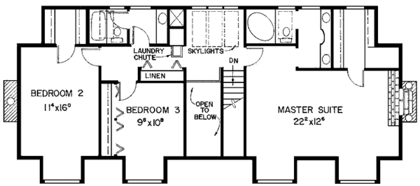 Home Plan - Craftsman Floor Plan - Upper Floor Plan #60-941