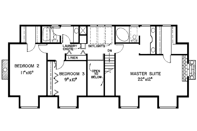 Home Plan - Floor Plan - Upper Floor for Craftsman House Plan #60-941 - 3 bed, 3 bath