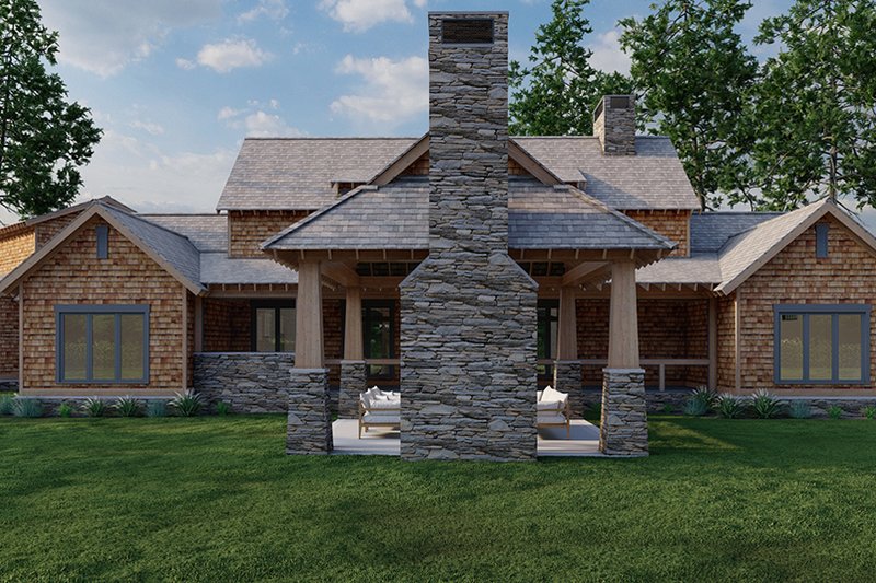 Dream House Plan - Exterior - Rear Elevation 2 for Craftsman House Plan #17-2480 - 5 bed, 4 bath